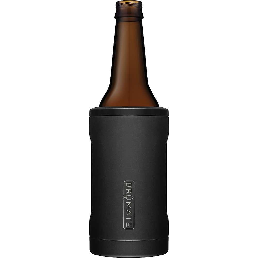 Brü̈Mate Hopsulator Bott'L Insulated Bottle Cooler for Standard 12oz Glass Bottles | Glass Bottle Coozie Insulated Stainless Steel Drink Holder for Beer and Soda (Matte Black)