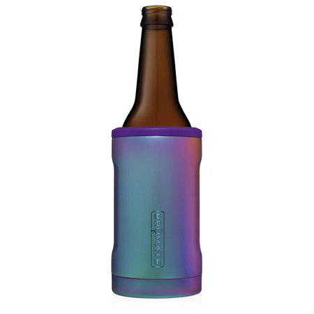 Brü̈Mate Hopsulator Bott'L Insulated Bottle Cooler for Standard 12oz Glass Bottles | Glass Bottle Coozie Insulated Stainless Steel Drink Holder for Beer and Soda (Dark Aura)