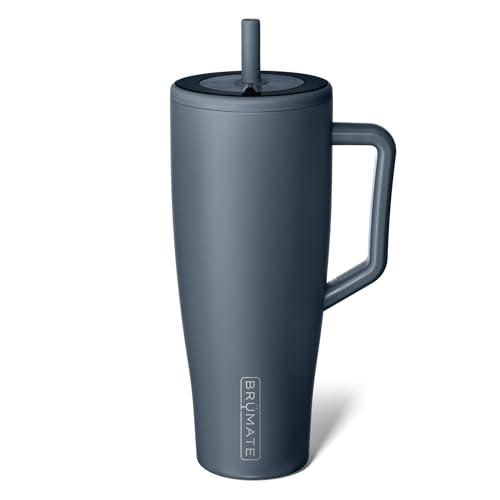 Brü̈Mate Era 40 oz Tumbler with Handle and Straw | 100% Leakproof Insulated Tumbler with Lid and Straw | Made of Stainless Steel | Cup Holder Friendly Base | 40oz (Nightfall Blue)