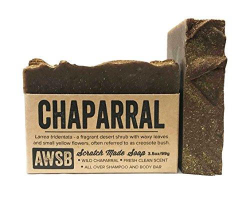 Chaparral Shampoo & Body Bar Soap, Vegan, All Natural with Organic Ingredients