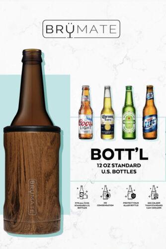Brü̈Mate Hopsulator Bott'L Insulated Bottle Cooler for Standard 12oz Glass Bottles | Glass Bottle Coozie Insulated Stainless Steel Drink Holder for Beer and Soda (Aqua)