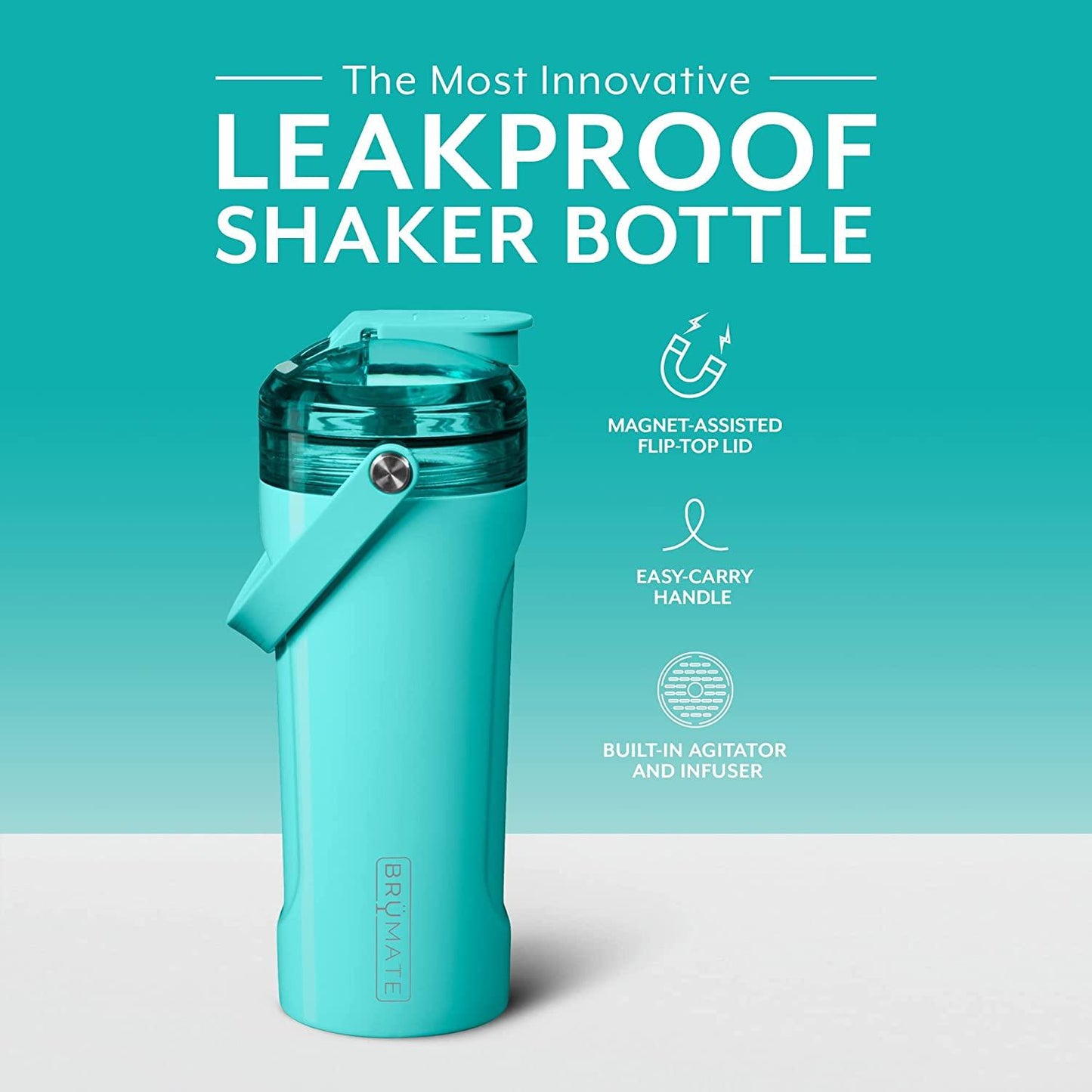 Brü̈Mate Multishaker Blender Shaker Bottle | 100% Leakproof Insulated Stainless Steel Shaker Bottle | The Perfect Shaker Cup, Protein Shaker Bottle
