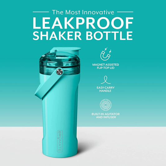 Brü̈Mate Multishaker Blender Shaker Bottle | 100% Leakproof Insulated Stainless Steel Shaker Bottle | The Perfect Shaker Cup, Protein Shaker Bottle