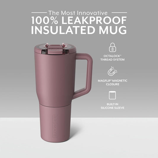 Brü̈Mate Mü̈V - 35oz 100% Leak Proof Insulated Coffee Mug with Handle & Lid - Stainless Steel Coffee Travel Mug