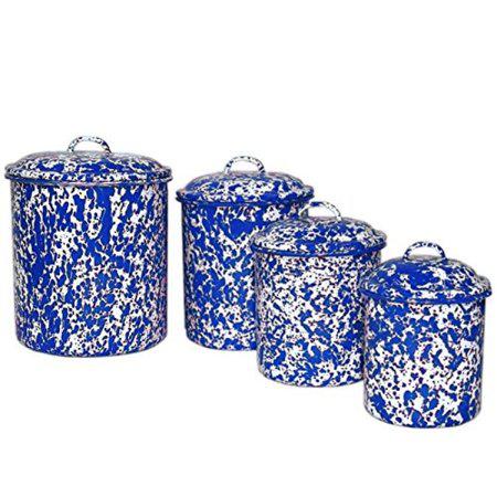 Enamelware Canister Set, 4 Piece