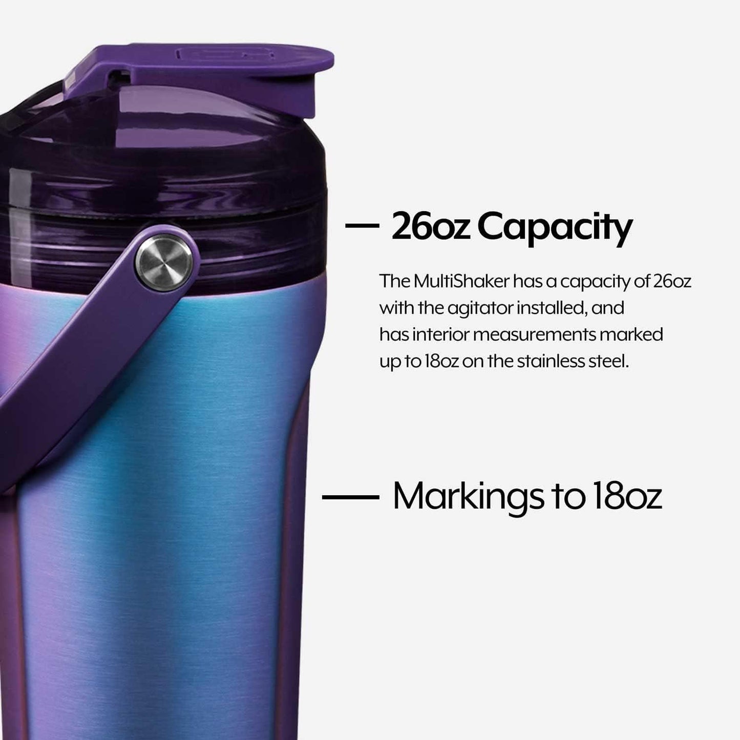 Brü̈Mate Multishaker Blender Shaker Bottle | 100% Leakproof Insulated Stainless Steel Shaker Bottle | Protein Shaker Bottle