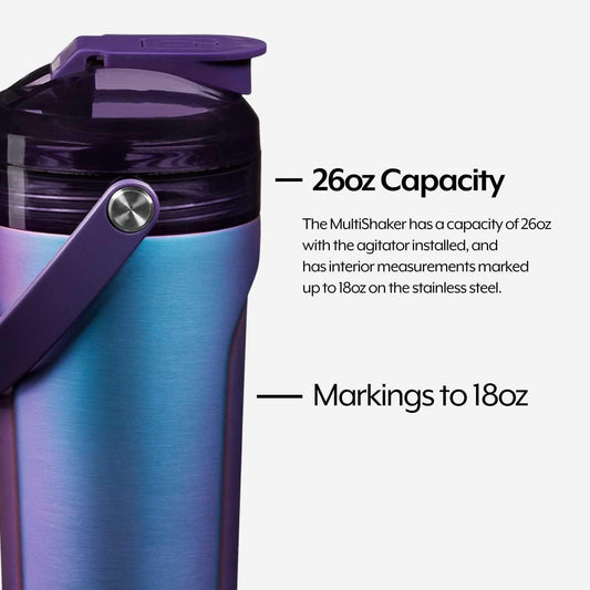 Brü̈Mate Multishaker Blender Shaker Bottle | 100% Leakproof Insulated Stainless Steel Shaker Bottle | Protein Shaker Bottle
