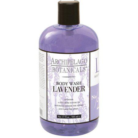 Archipelago Botanicals Lavender Body Wash | Nourishing Daily Cleanser | Free from Parabens and Sulfates (17 fl oz)