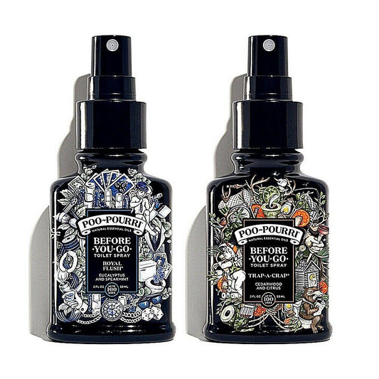 Poo~pourri Toilet Spray rapsman Gift Set 2- 2oz Bottles