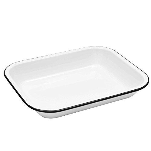 Enamelware Small Open Roaster, 10.5 x 8 Inches