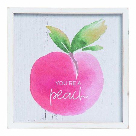 Wood 11 Peach Wall Accent