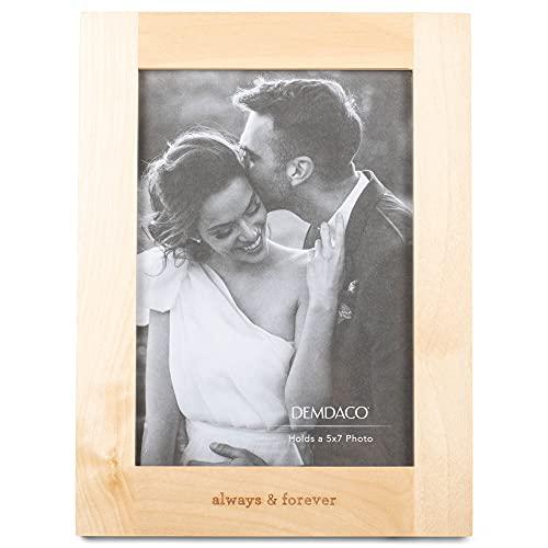 DEMDACO Always and Forever Natural Brown 8.5 x 6.5 Wood Decorative Picture Frame