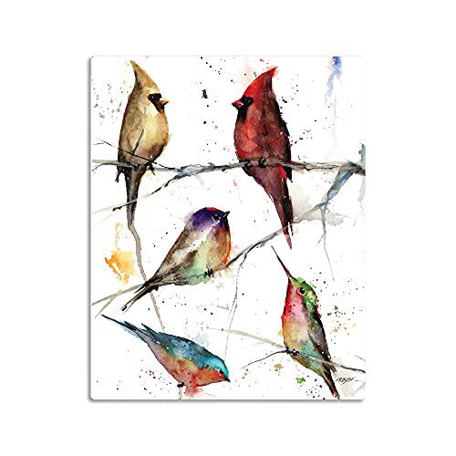 Songbird Watercolor Red and Yellow 120 Piece Paperboard Boxed Jigsaw Puzzle