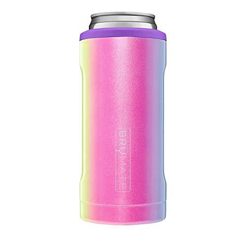 Brü̈Mate Hopsulator Slim Can Cooler Insulated for 12oz Slim Cans | Skinny Can Coozie Insulated Stainless Steel Drink Holder for Hard Seltzer, Beer, Soda
